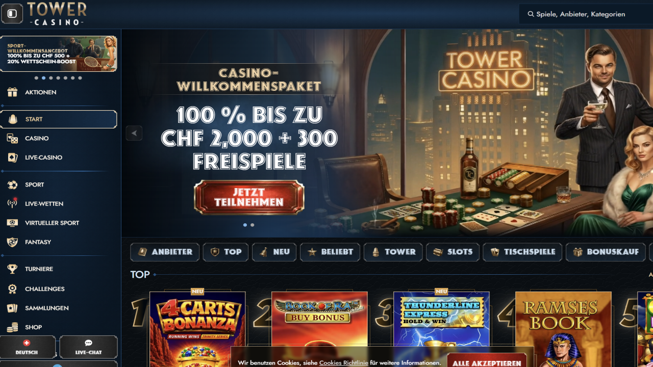 Tower Casino website